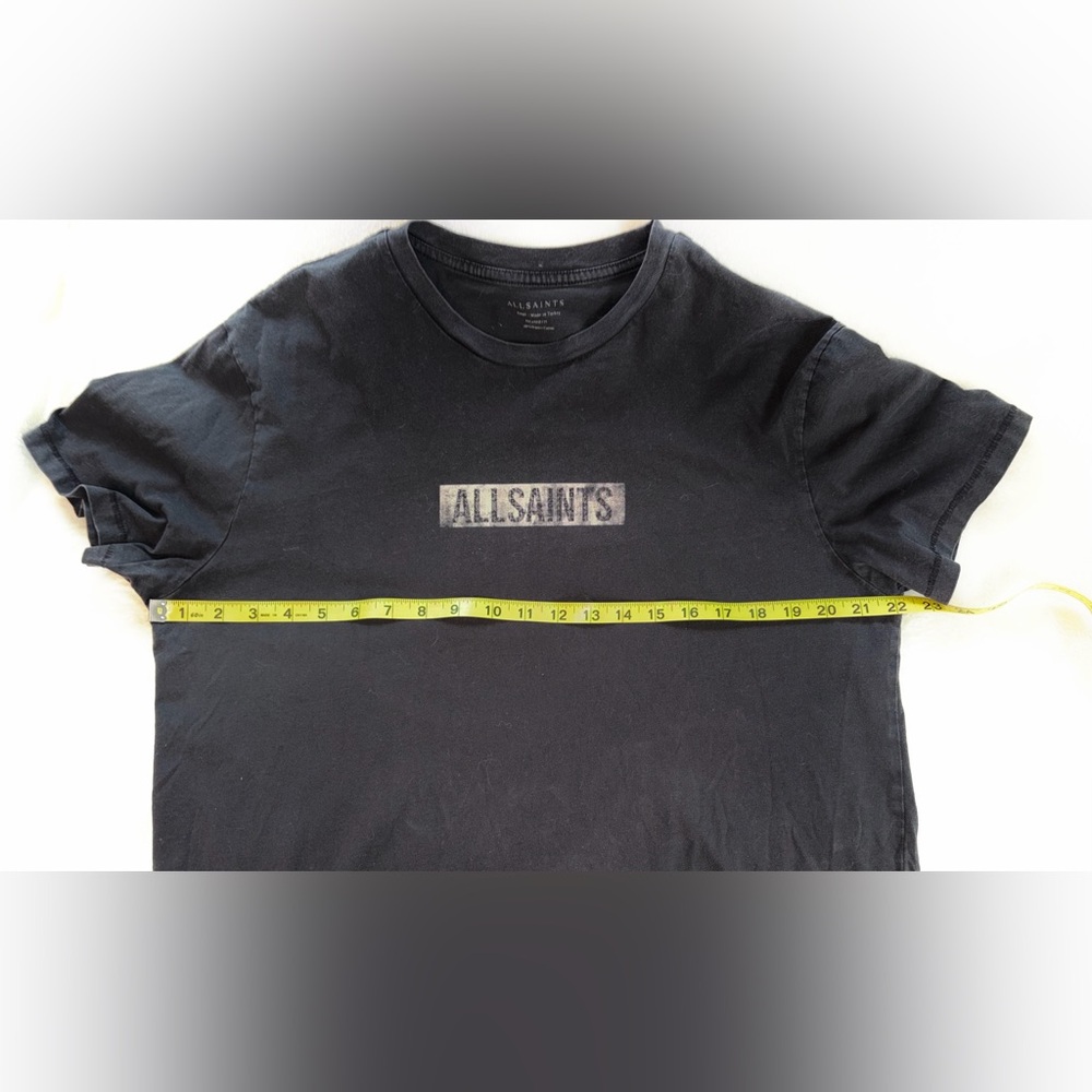 ALL SAINTS Tile SS Crew Relaxed Fit Logo Tshirt sz S - Picture 5 of 8